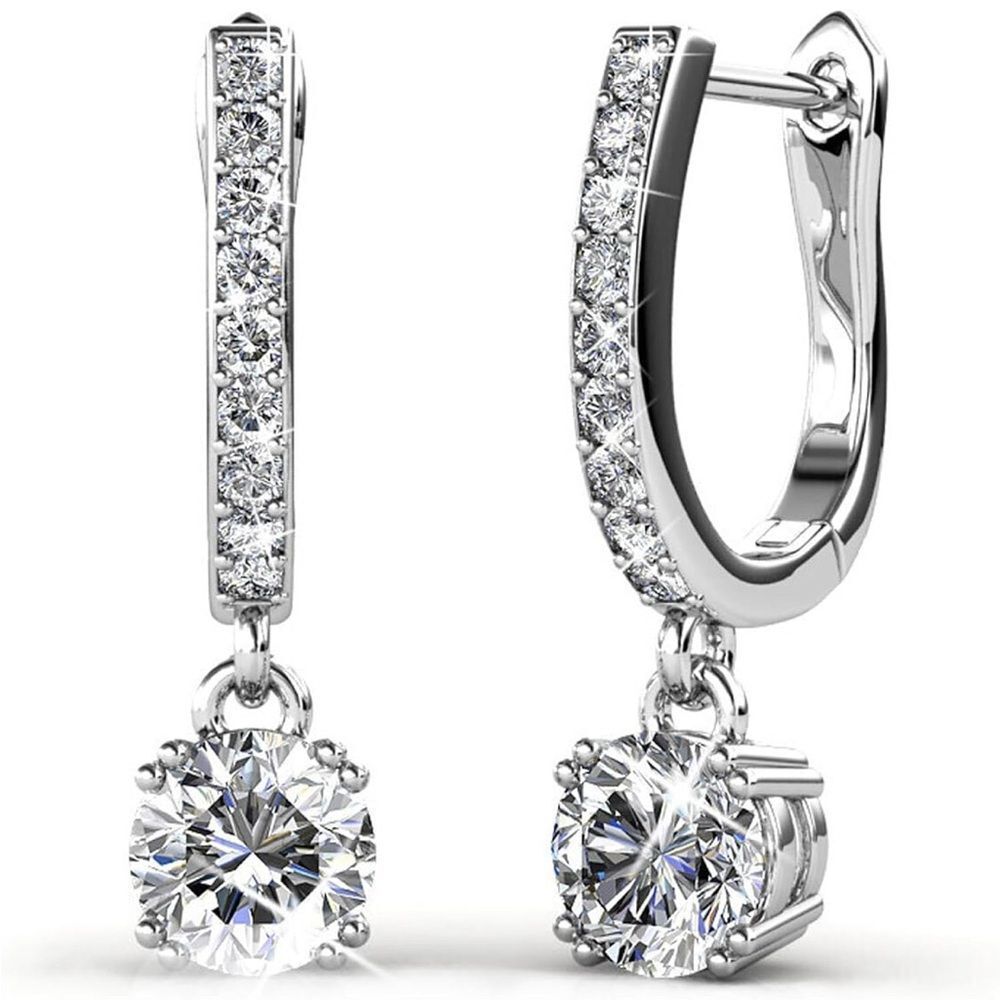 0420 Cate & Chloe McKenzie 18k Gold-Plated Dangle EarringsW-Simulated Crystals